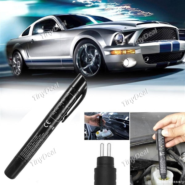2pcs Brake Fluid Tester Pen Automotive Diagnostic Tool Vehicle Liquid Tester with 5 LED Mini Indicator
