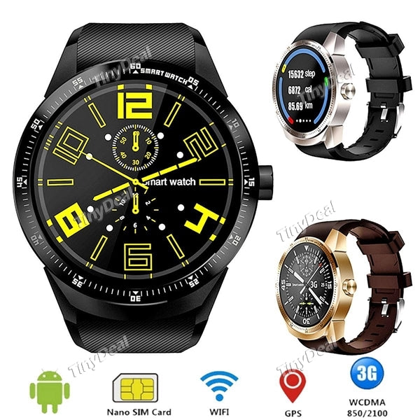 K98H Smartwatch 3G SIM Card WiFi Bluetooth Watch Phone Sleep Heart Rate Monitor MTK6572A Dual Core RAM 512MB ROM 4GB 400MAH
