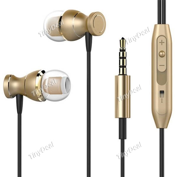 Bass Stereo Sound Metal In-Ear Earbuds 3.5mm Universal Line Control Magnetic Earphone Noise Cancelling