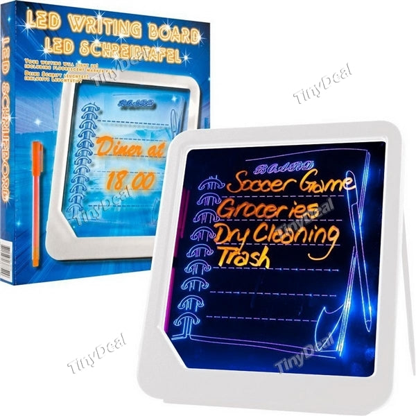 Home LED Electronic Writing Menu Message Board Fluorescent Small Black Board