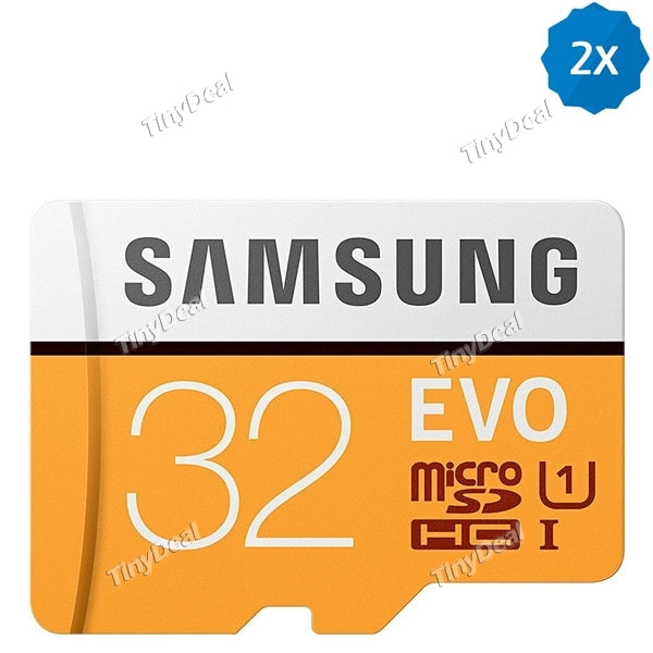 2 Pcs SAMSUNG 32GB EVO Class10 Micro SDHC UHS-I up to 95MB/s Memory Card