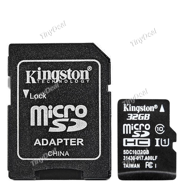 KINGSTON Original 32GB Class 10 UHS-1 Micro SDHC Card + Micro SD TF Card T-Flash Card to SD Card Adapter Converter