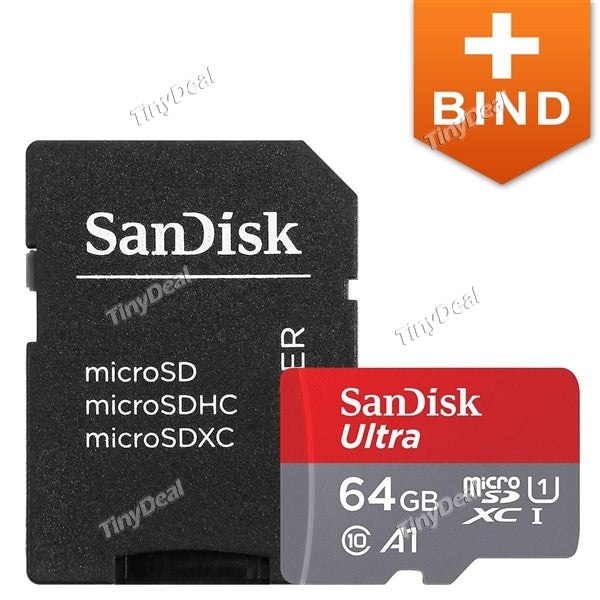 SanDisk A1 64GB UHS-I/Class 10 up to 98MB/s Micro SDHC Memory Card + microSD microSDHC microSDXC Card Adapter