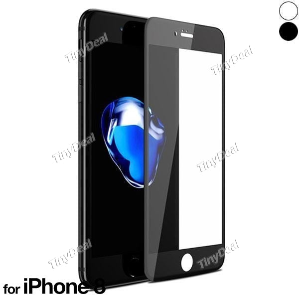 Apple iPhone 7/ 8 4.7'' Carbon Fiber Soft Edge Full Cover Tempered Glass Film Screen Protector