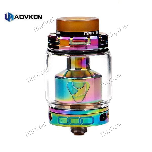 Authentic ADVKEN Manta RTA 3.5ML/5ML Rebuildable Tank Atomizer with 810 PEI Drip Tip - Rainbow