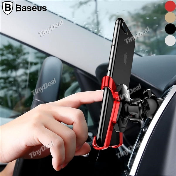 Baseus X Shape 360 Degree Car Phone Stand Holder Adjustable Air Vent Car Mount Holder For 4'' to 6'' Mobile Phones