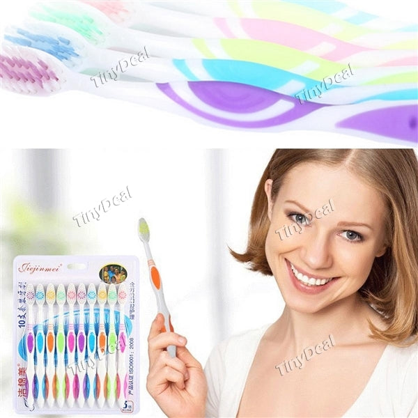 10Pcs/PackTravel FamilyToothbrush adults Tooth Brush Eco Friendly Soft Bristle for Teeth Whitening