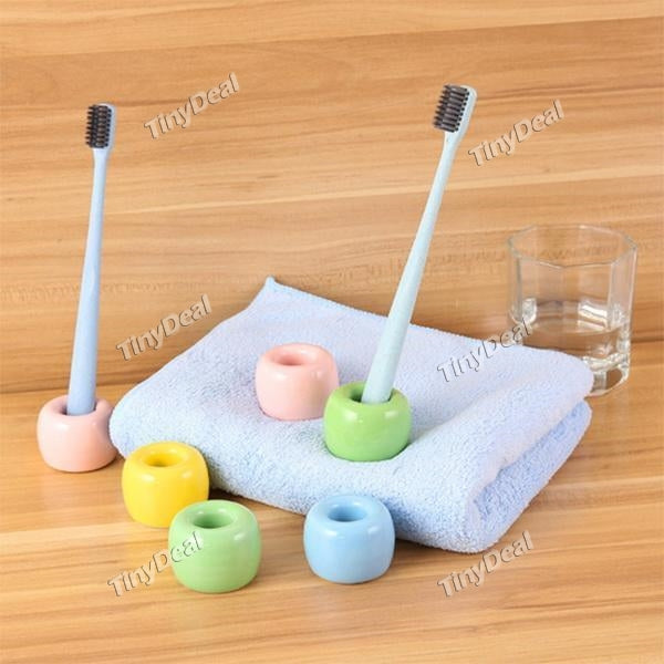 Simple Style Ceramic Toothbrush Holder Porcelain Tooth Brush Stand Bathroom Storage Organizer Bath Accessories