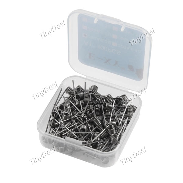 100 x E-XY Pre-coiled Kanthal A1 0.2ohm Coiling Wire for RTA RDA RBA Coil Building