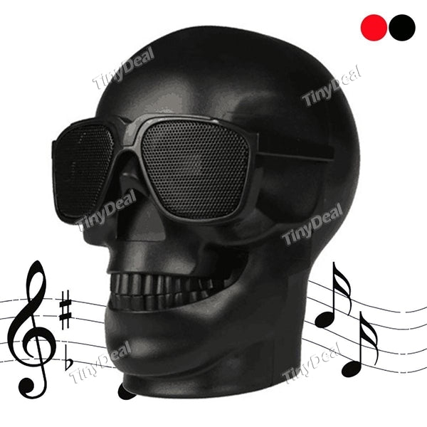 Skull Head Portable Wireless Bluetooth Speaker Bass Stereo TF Card Music Player For Desktop/ Notebook/ Mobile Phone