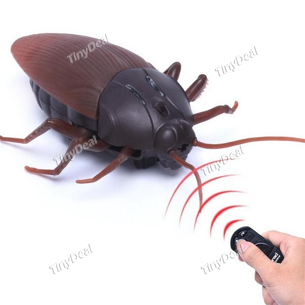 Infrared Remote Control Mock Fake Cockroach RC Toy Prank Insects Joke Scary Trick Bugs for Party