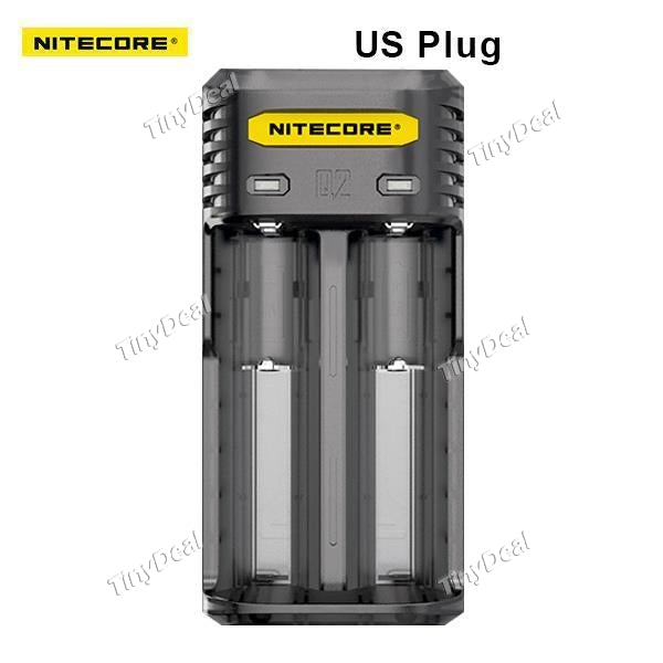 Authentic Nitecore Q2 2A Quick Charge Dual Slot IMR Intelligent Battery Charger - US Plug