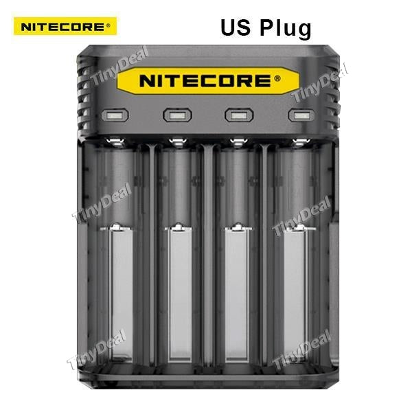 Authentic Nitecore Q4 2A Quick Charge 4-Slot IMR Intelligent Battery Charger - US Plug