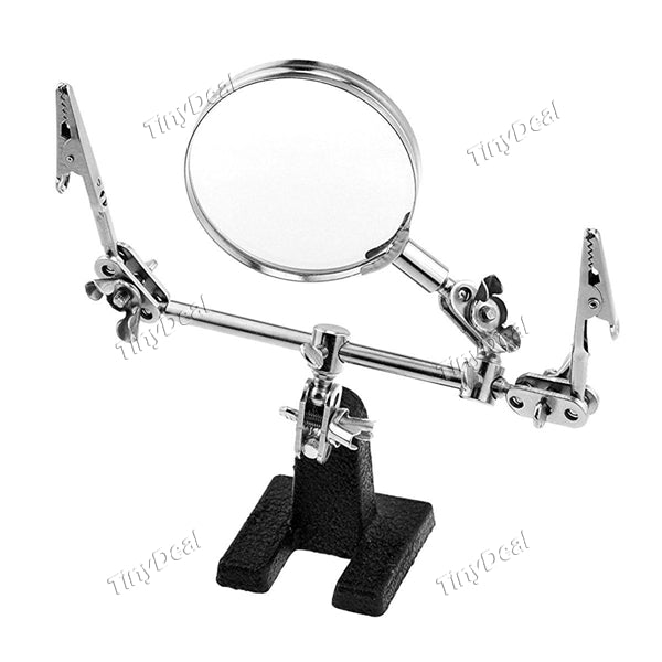 Helping Hand Hands Tool Jewelry Repair Fly Soldering Iron Clamp Magnifying Glass for Hobbies and Jewelry
