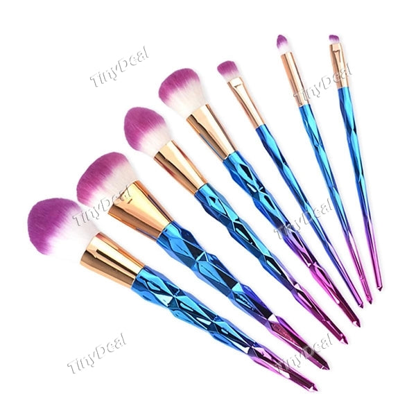 7pcs Makeup Brushes Colorful Screw Shape Makeup Brush Set Professional Face Eye Blush Foundation Brushes