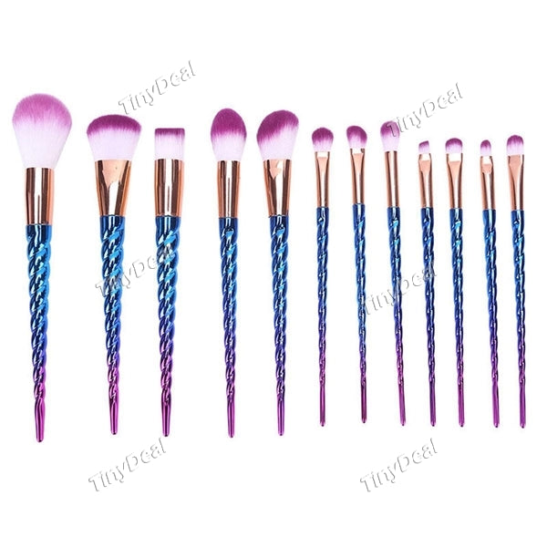 12pcs Unicorn Make Up Brushes Makeup Brush Set Professional Foundation Eyebrow Cosmetic Concealer Brushes Kit