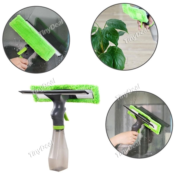3 in 1 Multifunctional Spray Glass Cleaner Car Window Glass Cleaner Brush Cleaning Wiper Washing Tools