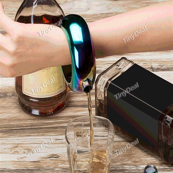 100ml Bangle Flask Stainless Steel Wine Hip Flask Bracelet Shape Whiskey Drinkware Wine Bottle with Funnel