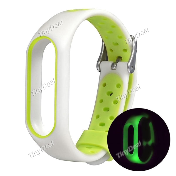 Luminous Replacement Wristband Strap Two-color Air Holes Breathable Design band For Xiaomi M2