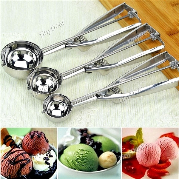 Kitchen Ice Cream Scoop Stainless Steel Sash Potato Scoop Handle Spoon Ice Cream Ball Maker Kitchen Accessories