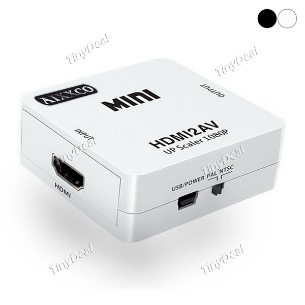 1080P HDMI to 3 RCA Composite AV 2AV CVBS Mini HD Video Audio Adapter Converter for HDTV VCR DVD PS3/TV/PC