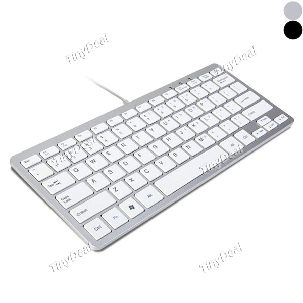 Apple G6 78 Keys Wired USB Mini Slim Keyboard For PC/ Notebook/ Laptop/ Windows 8 7 XP
