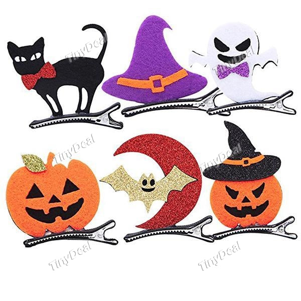 1pc 3D Halloween Hairpins Children Kids Hair Clips Headdress Halloween Costume Accessory Halloween Party Decor