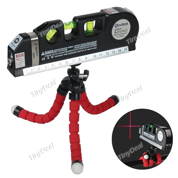 Flexible Portable Tripod Bracket Selfie Stand Mount Phone Holder & LV-03 Multipurpose Level Laser