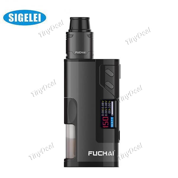 Authentic Sigelei Fuchai Squonk 213 150W VW APV Box Mod Fuchai RDA Kits - Black