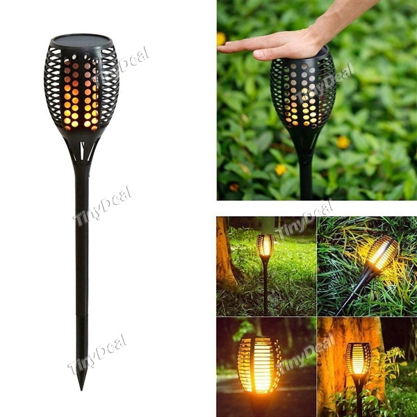 Solar Path Torches Lights Waterproof Flame Lighting 96LED Flickering Torch Lights for Garden/Pathways/Yard