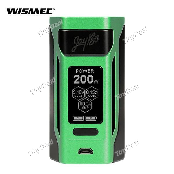 Authentic Wismec Reuleaux RX2 20700 200W TC VW APV Box Mod - Green