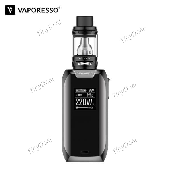 Authentic Vaporesso Revenger X 220W TC VW APV Box Mod 5ML NRG Tank Atomizer Kit - Black