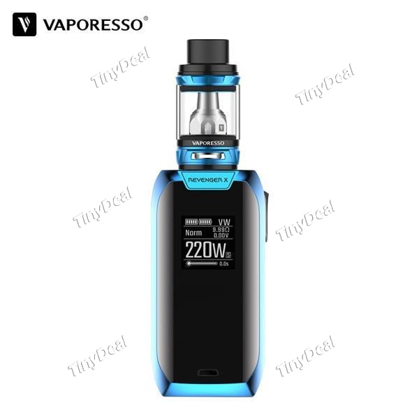 Authentic Vaporesso Revenger X 220W TC VW APV Box Mod 5ML NRG Tank Atomizer Kit - Blue