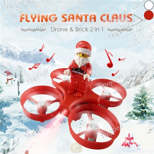 JJRC H67 2.4GHz Santa Claus Quadcopter Helicopter Christmas Toy Remote Control with LED Musicfor Kids Gifts