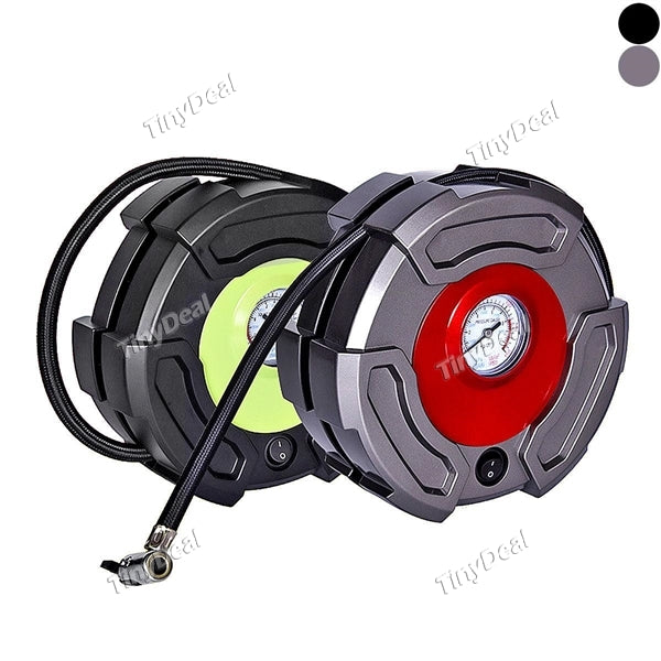 12V DC Portable Electric Auto Air Compressor Pump Tire Inflator with Gauge for Cars Bicycles and Basketballs