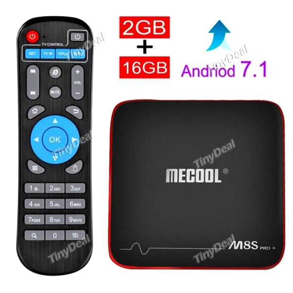 M8S PRO W Android 7.1 UHD TV Box DDR3 2GB 16G Amlogic 905W 2.0G WIFI Quad Core 4K Full HD
