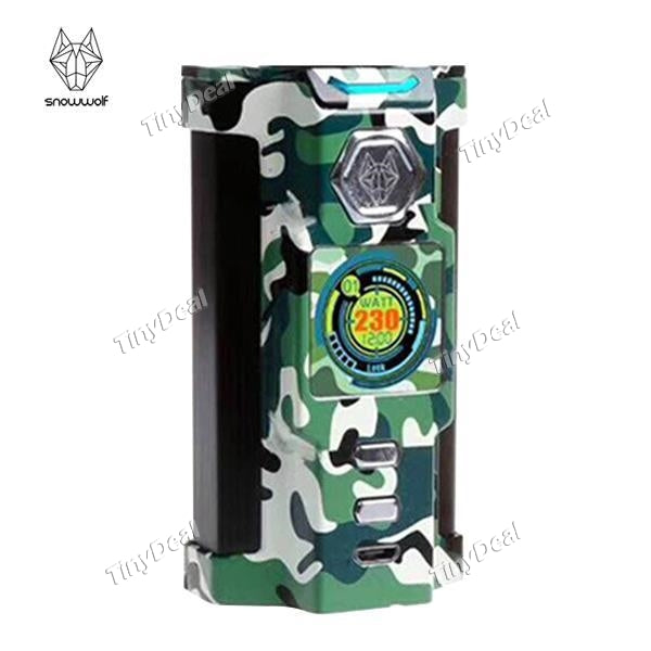 Authentic Snowwolf Vfeng 230W TC VW Box Mod APV With 1.3 Inch TFT Color Screen - Green Camouflage
