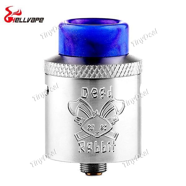 Hellvape Dead Rabbit BF Bottom Feeding RDA Rebuildable Dripping Atomizer - Silver stainless steel SS