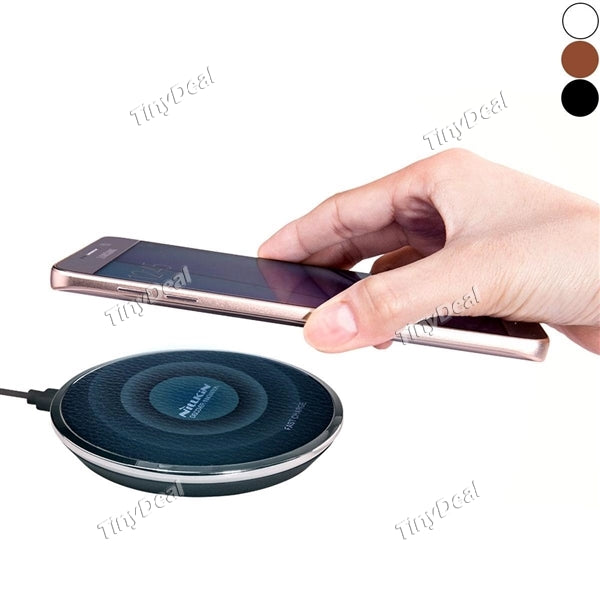 Nillkin Classic Leather Qi Wireless Fast Charging Pad Fast Charger f iPhone 8/8 Plus & All Qi-Enabled Devices