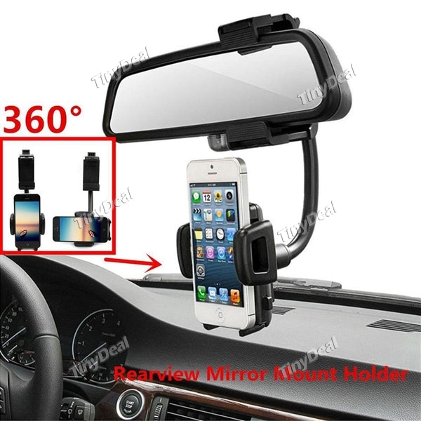 Car Mount Car Rearview Mirror Mount Truck Auto Bracket Holder Cradle for iPhone 7 7s 6 6s 6s plus Samsung Galaxy S6 S6 edge