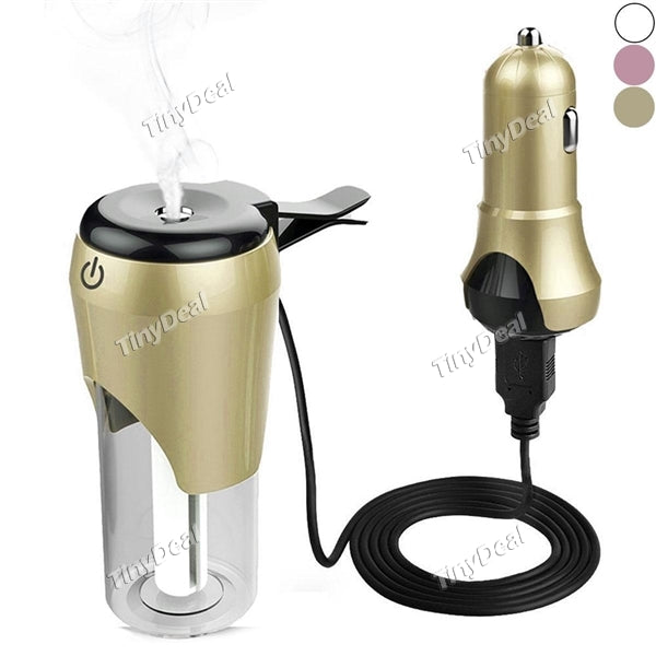 Car Humidifier Essential Aroma Diffuser 50ML USB Car Aromatherapy Diffusers Cool Mist Humidifier with Car Charger