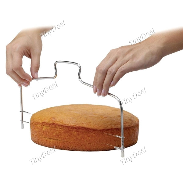 Adjustable Small Cake Leveler Cutter Slicer with Stainless Steel Wires for Professional Baking Tools