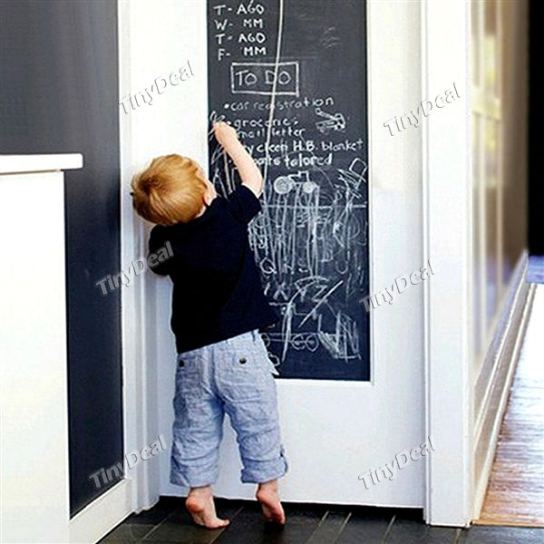 Extra Large Chalkboard Contact Paper Blackboard Decal Vinyl Wall Sticker Board Wallpaper (17.7" X 78.7")