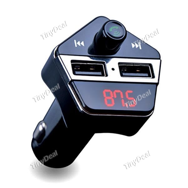 APE6 Car GPS Location APP Control Wireless FM Transmitter BT Dual USB Charger MP3 Player Hands-free TF Card U-Disk