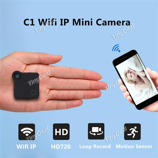 C1 Mini Camera Wifi IP 720P HD Wireless Security Surveillance H.264 P2P Motion Sensor Micro Camera Camcorder