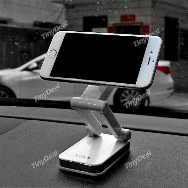 Car Phone Mount Holder Windshield Dashboard Desktop Foldable Car Mobile Phone Cradle with Strong Suction Cup
