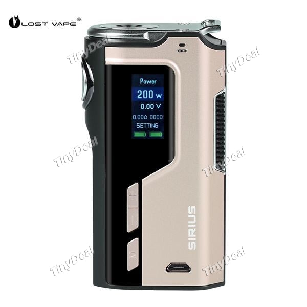 Authentic Lost Vape Modefined Sirius 200W TC VW APV Box Mod - Golden