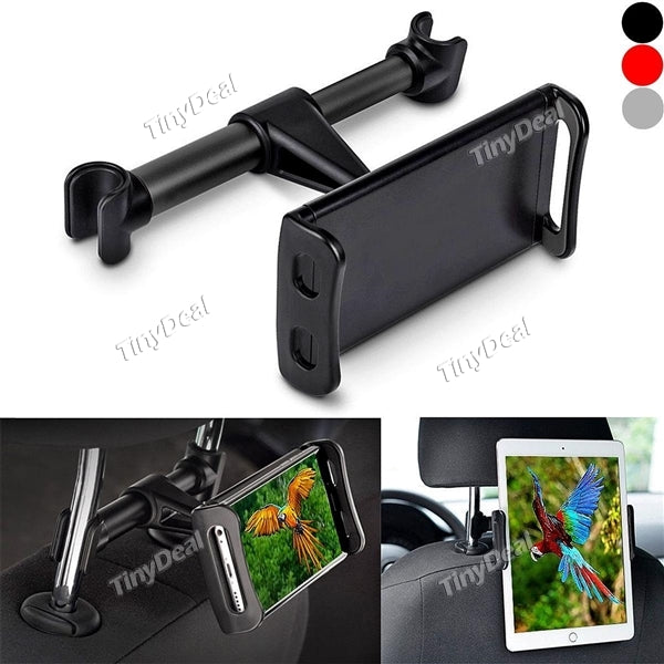 Car Headrest Mobile Phone Holder Rotatable & Adjustable Car Seat Back Stand Bracket for CellPhone & Tablet