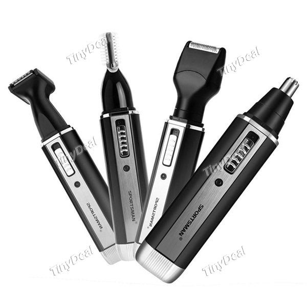 Rechargeable Electric 4 In 1 Ear Nose Hair Trimmer Beard Trimmer Sideburns Trimmer Eyebrow Trimmer Water Resistant