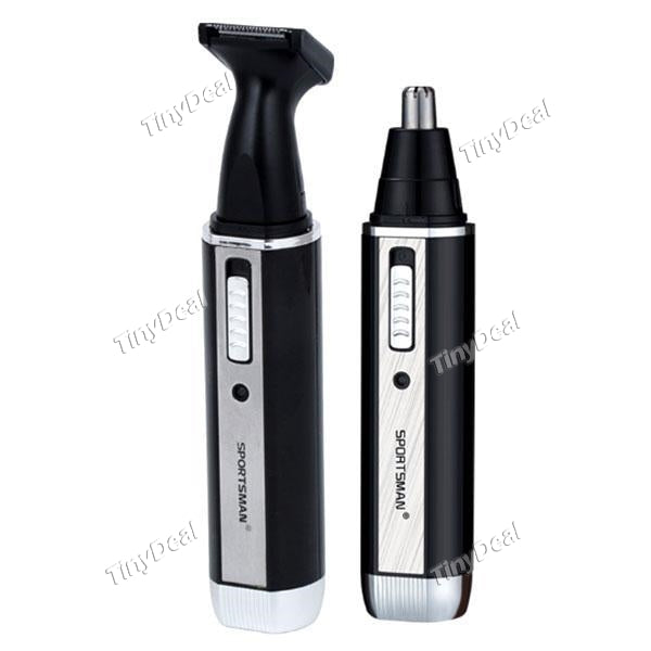 2 in 1 Waterproof Nose Ear Hair Trimmer Electric Beard Trimmer with Changeable Head for Men